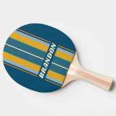 Blue Sun Board Stripes with Name Tafeltennisbatje (Zijkant)