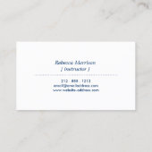 BLUE SUN LOGO MONOGRAM III voor YOGA STUDIO Visitekaartje (Achterkant)