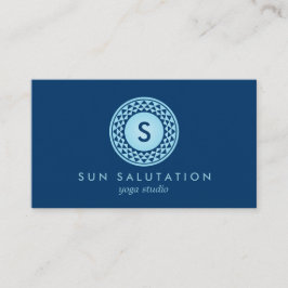 BLUE SUN LOGO MONOGRAM III voor YOGA STUDIO Visitekaartje