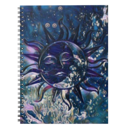 Blue Sun Moon Notitieboek (Voorkant)