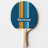 Blue Sun Pin Striped with Name Tafeltennisbatje (Achterkant)