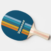 Blue Sun Pin Striped with Name Tafeltennisbatje (Zijkant)