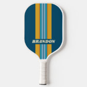 Blue Sun Rally Stripe with Name Pickleball Paddle (Achterkant)