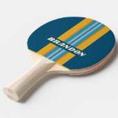 Blue Sun Rally Stripe with Name Tafeltennisbatje (Voorkant Gekanteld)