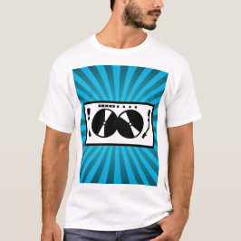 Blue Sunburst DJ Platenspeler Music T-shirt