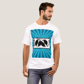 Blue Sunburst DJ Platenspeler Music T-shirt (Voorkant volledig)