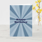 Blue Sunburst Kaart (Gele Bloem)