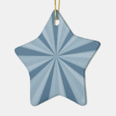 Blue Sunburst Keramisch Ornament (Links)