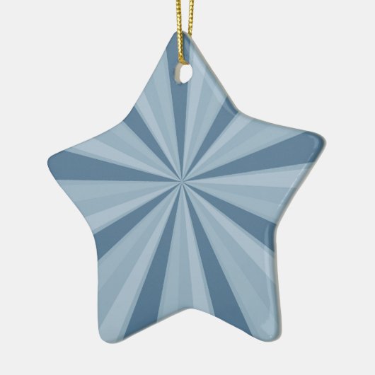 Blue Sunburst Keramisch Ornament (Links)