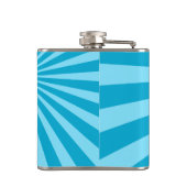 Blue Sunburst "Voeg Jouw namen toe" Heupfles (Achterkant)