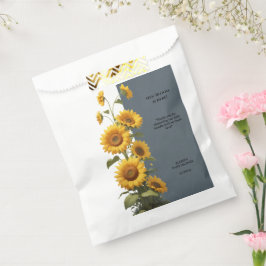 Blue Sunflower Baby shower Bedankzakje