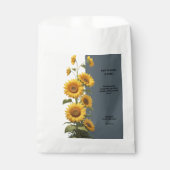 Blue Sunflower Baby shower Bedankzakje (Voorkant)