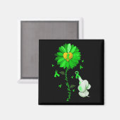 Blue Sunflower Elephan outfit Spread Mental Health Magneet (Voorkant / Achterkant)