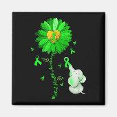 Blue Sunflower Elephan outfit Spread Mental Health Magneet (Voorkant)