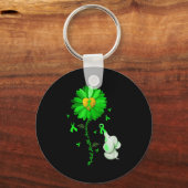 Blue Sunflower Elephan outfit Spread Mental Health Sleutelhanger (Voorkant)