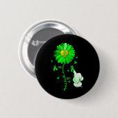 Blue Sunflower Elephant Spread Mental Health Aware Ronde Button 5,7 Cm (Voorkant /achterkant)