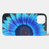 Blue Sunflower iPhone case *personalize* (Achterkant (horizontaal))