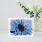 Blue Sunflower Postcard Briefkaart (Staand voorkant)