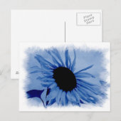 Blue Sunflower Postcard Briefkaart (Voorkant / Achterkant)