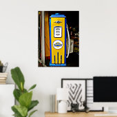 Blue Sunoco -gaspomp Poster (Thuiskantoor)