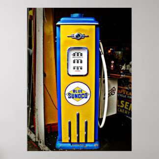 Blue Sunoco -gaspomp Poster