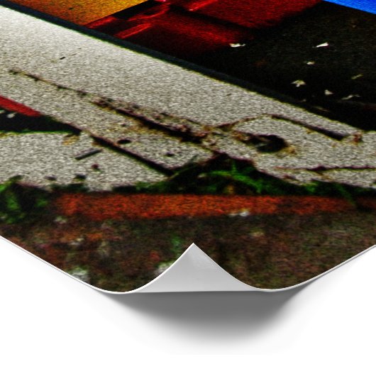 Blue Sunoco -gaspomp Poster (Hoek)