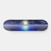 Blue Sunrise - Retro Skateboard (Horizontaal)