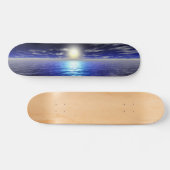 Blue Sunrise - Retro Skateboard (Horizontaal)