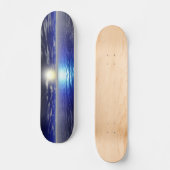 Blue Sunrise - Retro Skateboard (Voorkant)