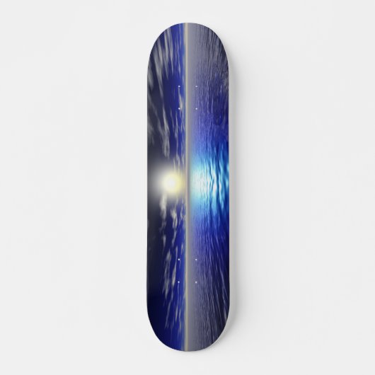 Blue Sunrise - Retro Skateboard (Voorkant)