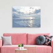 BLUE SUNSET CANVAS AFDRUK (Insitu (Woonkamer))