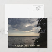 Blue Sunset Cayuga Lake Briefkaart (Voorkant / Achterkant)