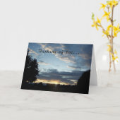 Blue Sunset Dreams "Denken aan jou" Kaart (Gele Bloem)