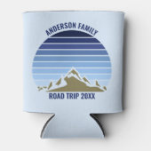 Blue Sunset Mountain Custom Family Reunion Trip Blikjeskoeler (Voorkant)