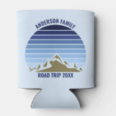 Blue Sunset Mountain Custom Family Reunion Trip Blikjeskoeler (Achterkant)
