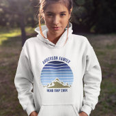 Blue Sunset Mountain Custom Family Reunion Trip Hoodie