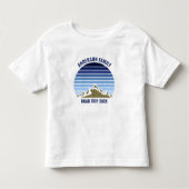 Blue Sunset Mountain Custom Family Reunion Trip Kinder Shirts (Voorkant)