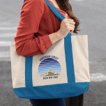 Blue Sunset Mountain Custom Family Reunion Trip Tote Bag<br><div class="desc">Deze coole blauwe zonsondergang boven rotsachtige bergen in natuur maakt een geweldig afbeelding voor een set aangepaste canvas tassen voor een familiehereniging, een reisje op de weg of een zomervakantie. Herinneer je bergreis met natuur cadeaus voor moeder, vader, broer en zus. Voeg gewoon je eigen achternaam en het jaar toe...</div>