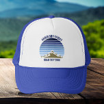 Blue Sunset Mountain Custom Family Reunion Trip Trucker Pet<br><div class="desc">Deze coole blauwe zonsondergang boven rotswanden in natuur maakt een geweldig afbeelding voor een set op maat gemaakte petten voor een familiereünie, roadtrip of zomervakantie. Herdenk je bergreis met bijpassende natuur t - shirts voor moeder, vader, broer en zus. Voeg gewoon uw eigen achternaam en het jaar toe met onze...</div>