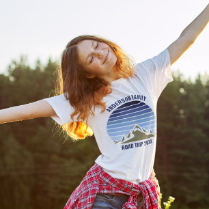 Blue Sunset Mountain Custom Family Reunion Women's T-shirt