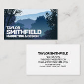 Blue Sunset Mountain Range Adventure Visitekaartje (Voorkant / Achterkant)