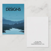 Blue Sunset Mountain Travel Earring Display Kaart Visitekaartje (Voorkant / Achterkant)
