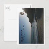 Blue Sunset op California Beach Briefkaart (Voorkant / Achterkant)