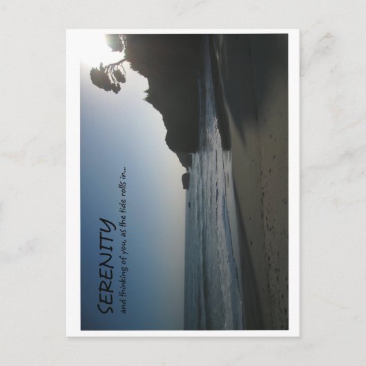 Blue Sunset op California Beach Briefkaart (Voorkant)