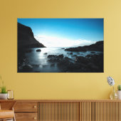 Blue Sunset Premium Wrapped Triptych Canvas (Insitu (Woonkamer))