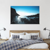 Blue Sunset Premium Wrapped Triptych Canvas Afdruk (Insitu (Slaapkamer))