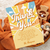 Blue Sunshine Baby shower Bedankkaart