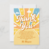 Blue Sunshine Baby shower Bedankkaart (Voorkant)