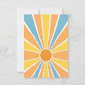 Blue Sunshine Baby shower Bedankkaart (Achterkant)