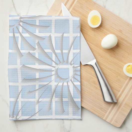 "Blue Sunshine" keukenhanddoek (Quarter Fold)